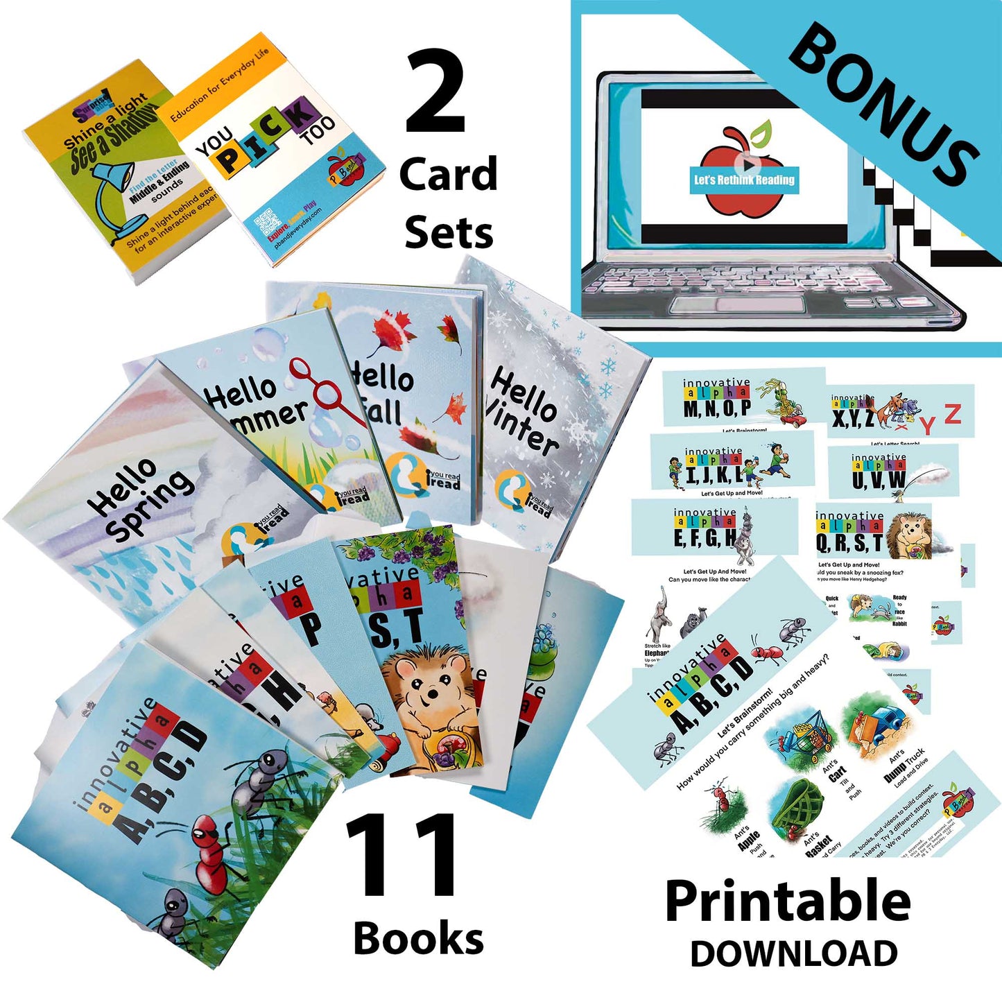 All-In-One Reading Resources and A to Z Curriculum : phonics, phonemic awareness, letter recognition, and more