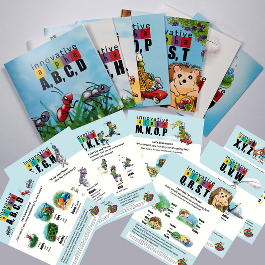 A-Z Alphabet Bundle : 7 Story Innovative Alpha Series Books + Activities :Reading Education built on the science of reading : phonemic awareness,  letter recognition, phonics, context, and comprehension