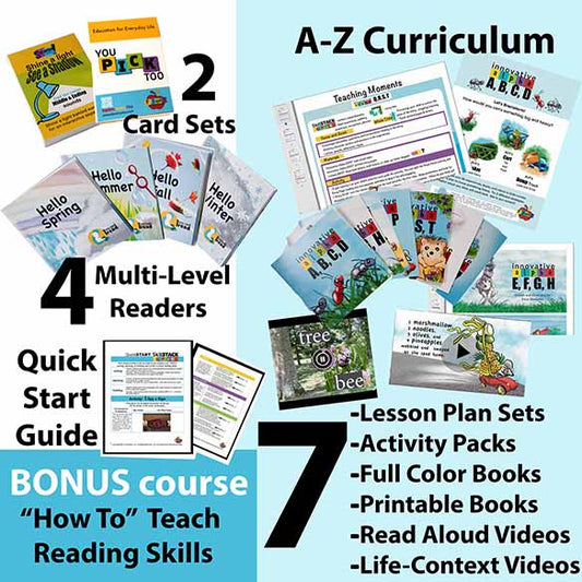 All-In-One Reading Resources and A to Z Curriculum : phonics, phonemic awareness, letter recognition, and more