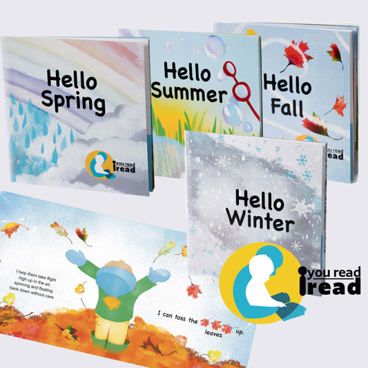 4 Book Series: Hello Seasons (I Read to You & You Read to Me) :  Phonics Reading built on the science of reading : phonemic awareness, phonics, context, comprehension