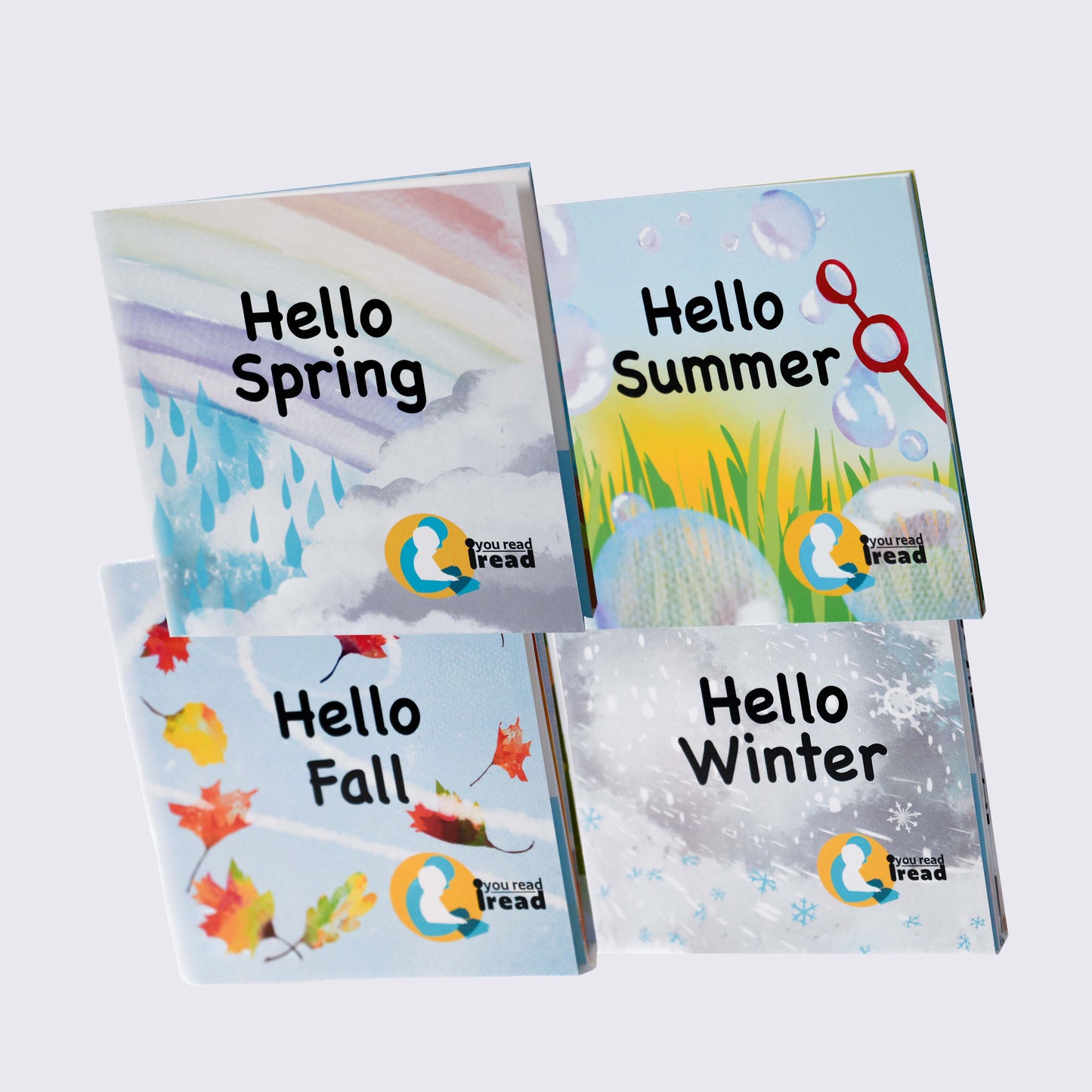4 Book Series: Hello Seasons  Multi Level Phonics Readers: phonics, phonemic awareness, science of reading